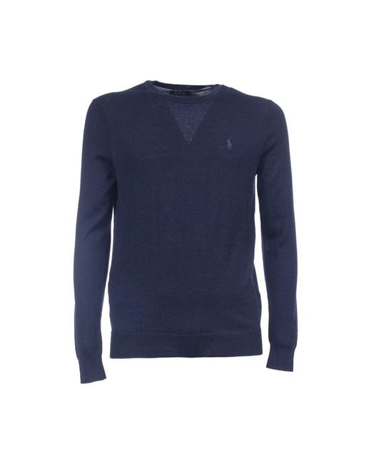 Polo Ralph Lauren Blue Round-Neck Knitwear for men