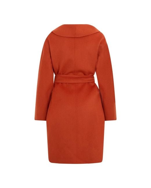 Max Mara Red Belted Coats