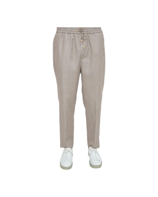 Etro Gray Straight Trousers for men