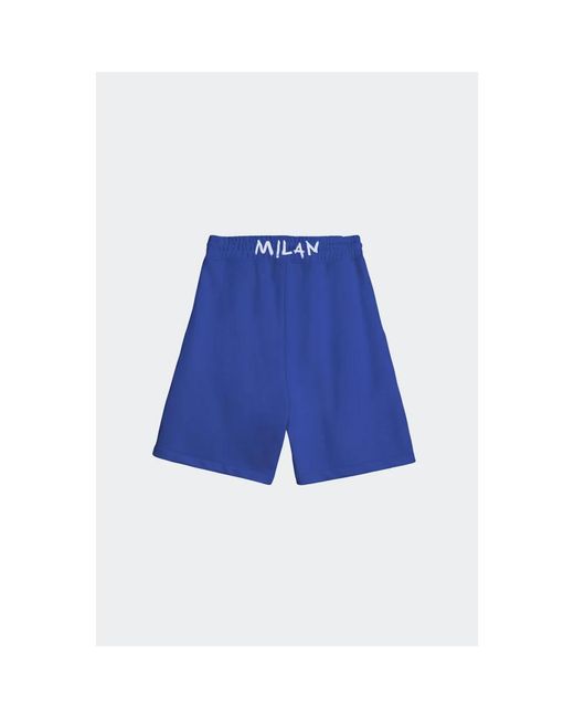 Marcelo Burlon Blue Casual Shorts for men