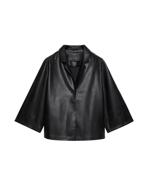 Jackets > leather jackets Elena Miro en coloris Black