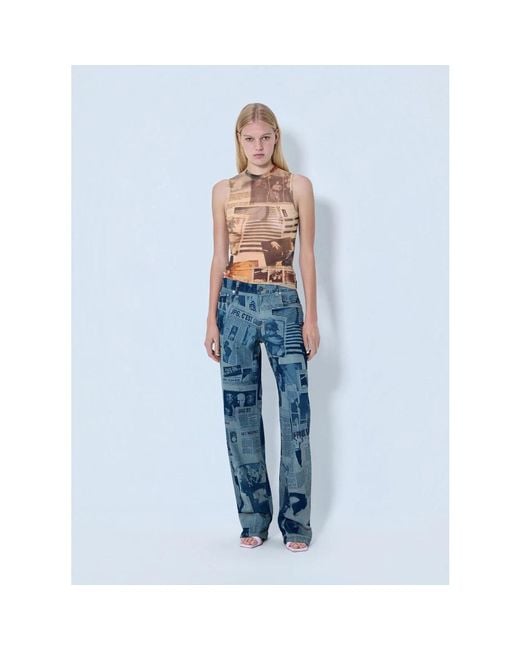Jean Paul Gaultier Blue Straight Fit Jeans