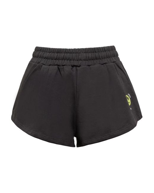 Barrow Black Baumwollfleece lächeln shorts