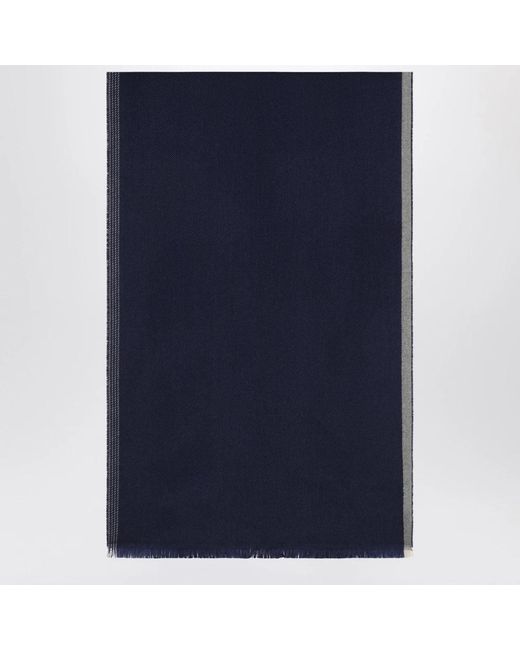 Brunello Cucinelli Blue Winter Scarves for men