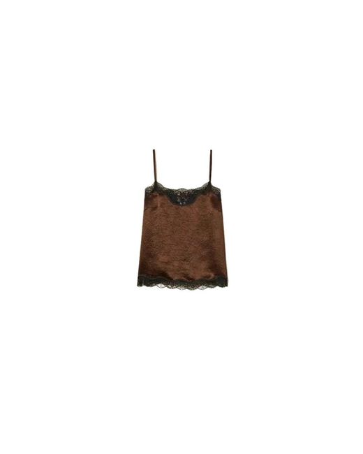 Twinset Brown Sleeveless Tops