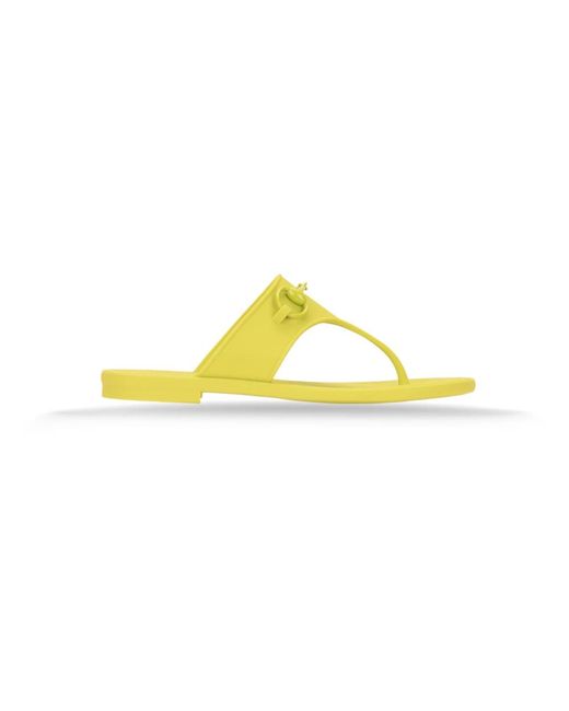 Gucci Yellow Flip Flops