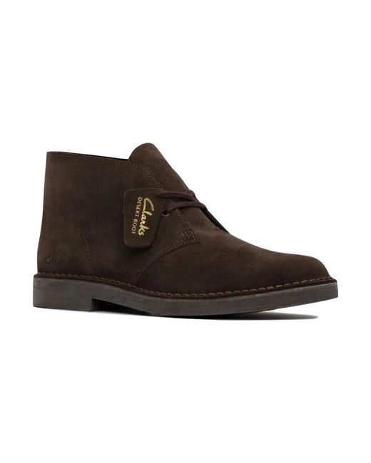 Clarks Brown Lace-Up Boots for men