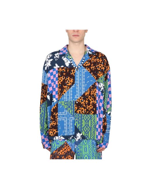 Marcelo Burlon Blue Casual Shirts for men
