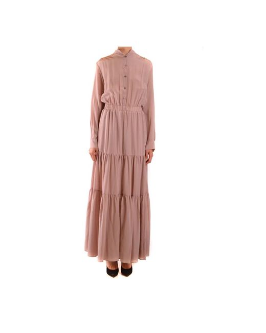 Semicouture Pink Maxi Dresses