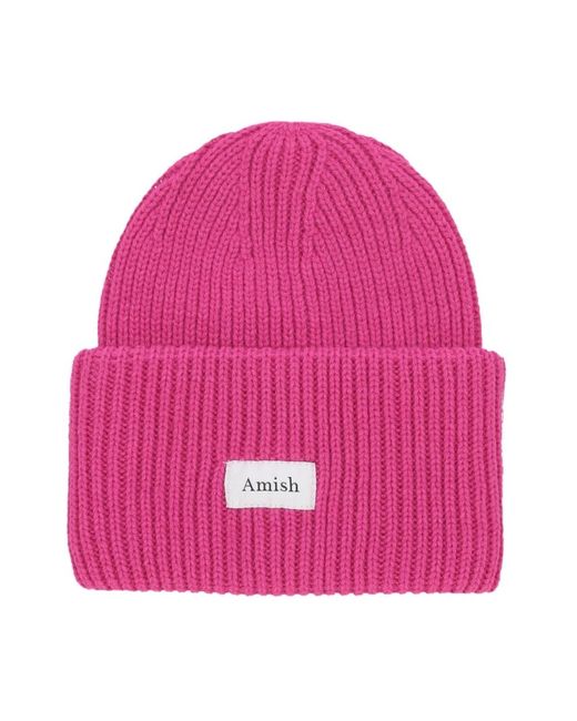 AMISH Pink Beanies for men
