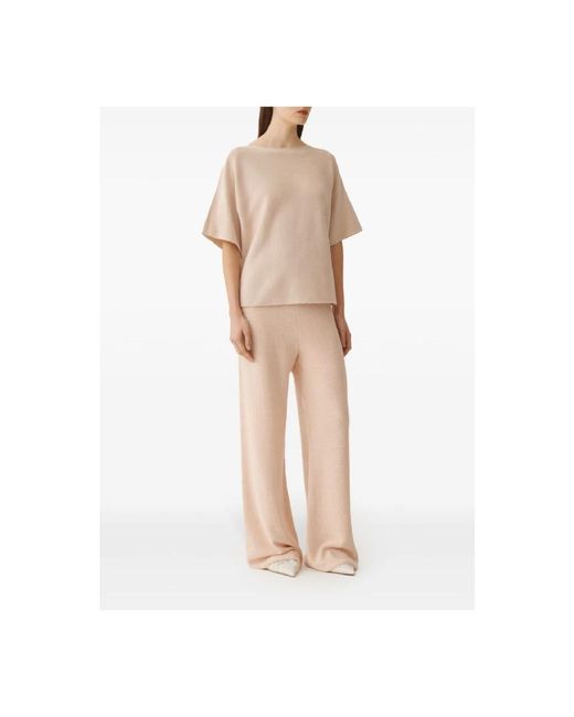 Fabiana Filippi Natural Round-Neck Knitwear