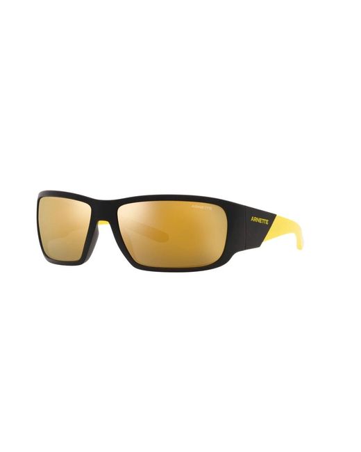Arnette Matte black yellow/gold sonnenbrille snap ii für Herren