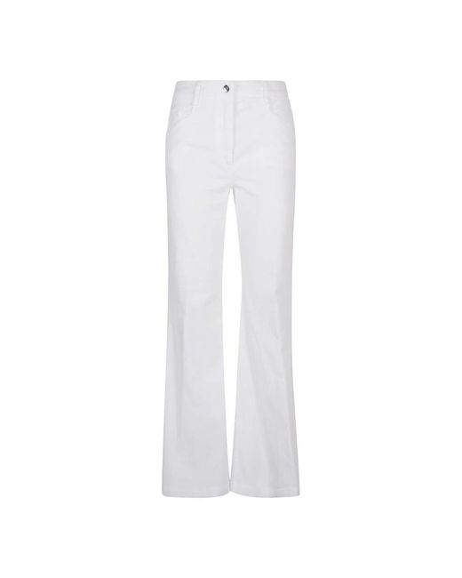 True Royal White Wide Trousers