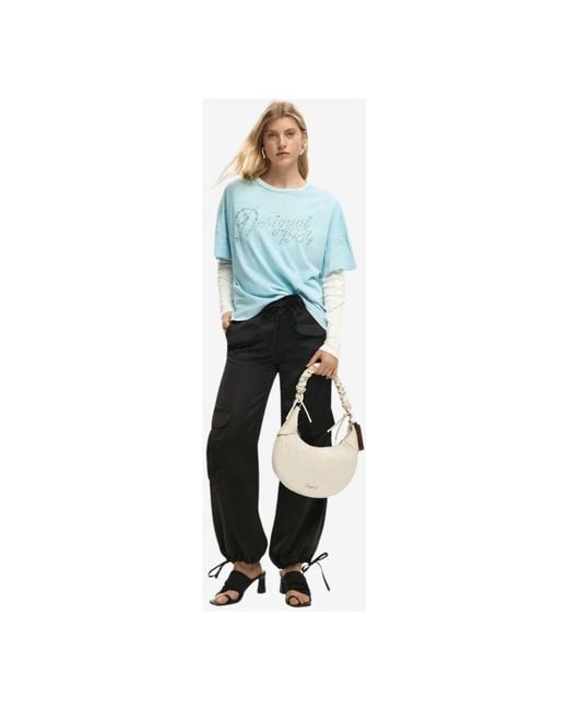 Desigual White Shoulder Bags