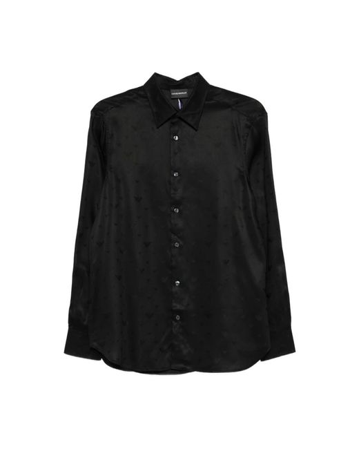 Emporio Armani Sweater Met Adelaar-Reliëf in het Black voor heren