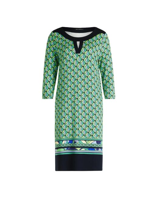 Betty Barclay Green Gemustertes shirtkleid mit 3/4 arm