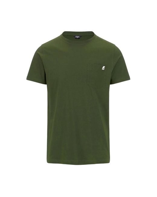 K-Way Green T-Shirts for men
