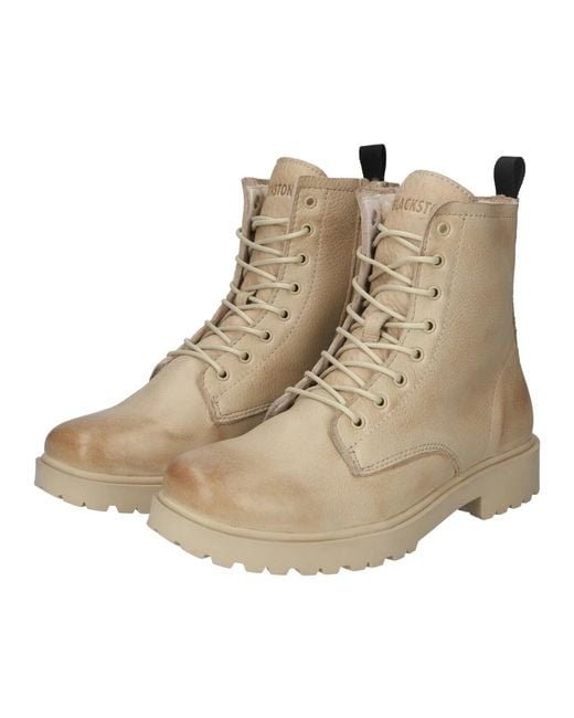 Lace-Up Boots di Blackstone in Natural