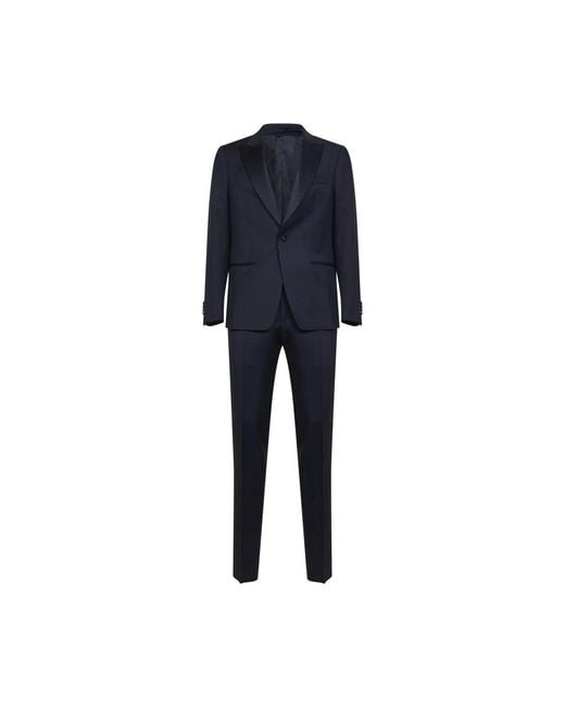 Lardini Blue Single Breasted Suits for men