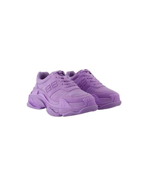Balenciaga Purple Triple S Sneakers