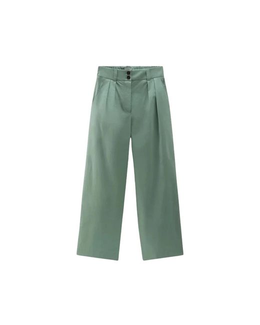 Woolrich Green Wide Trousers