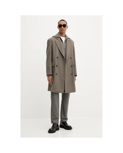 Double-Breasted Coats Barena de hombre de color Brown