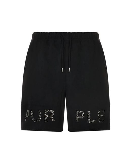 Purple Brand Black Casual Shorts for men