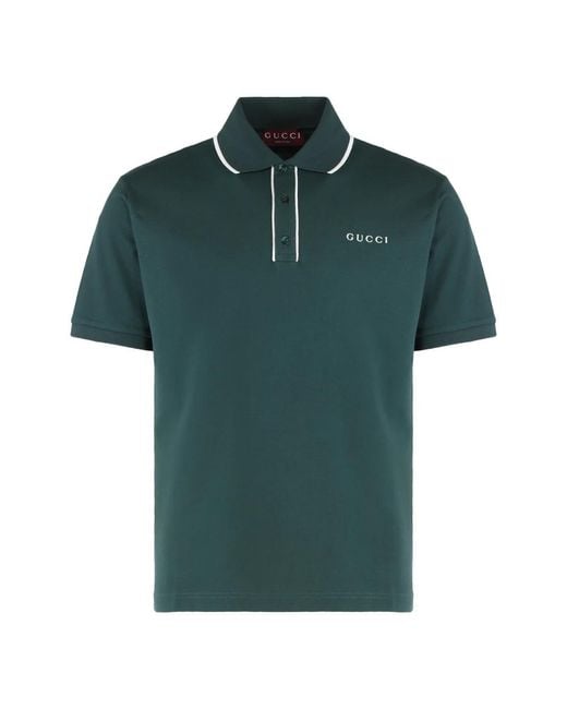 Gucci Green Polo Shirts for men