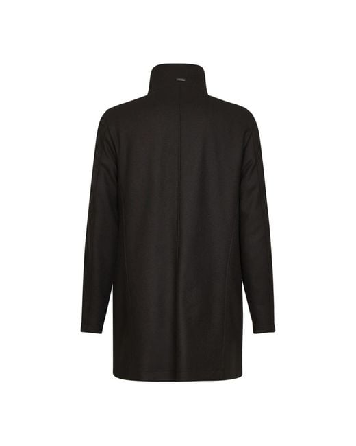 Single-Breasted Coats Herno de hombre de color Black