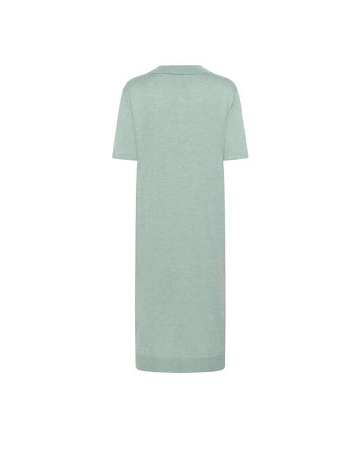 Saint Tropez Kleedjes ,Groen ,Blauwe Surf Melange Polo Jurk in het Green