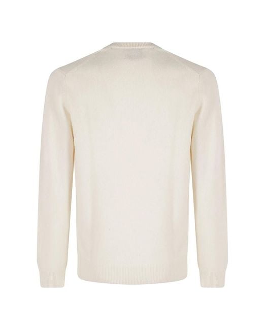 Mc2 Saint Barth White Round-Neck Knitwear for men