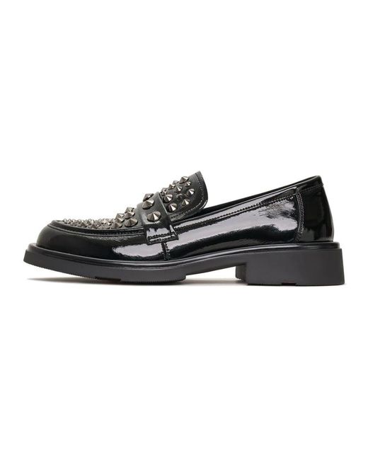 CESARE GASPARI Black Lederloafer Rockstar