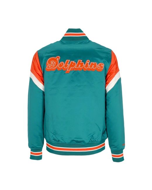 Mitchell & Ness Blue Bomber Jackets for men