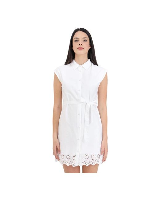 Vestido blanco encaje elegante femenino vintage ONLY de color White