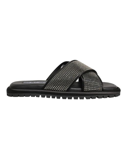 Dolce & Gabbana Black Sliders for men