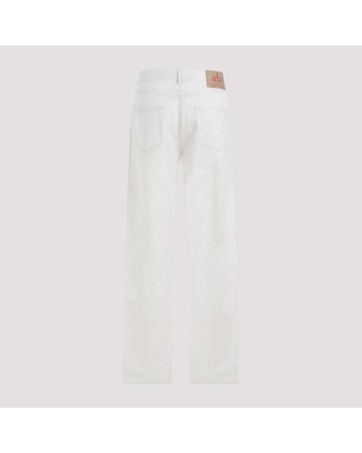 Prada White Straight Jeans for men