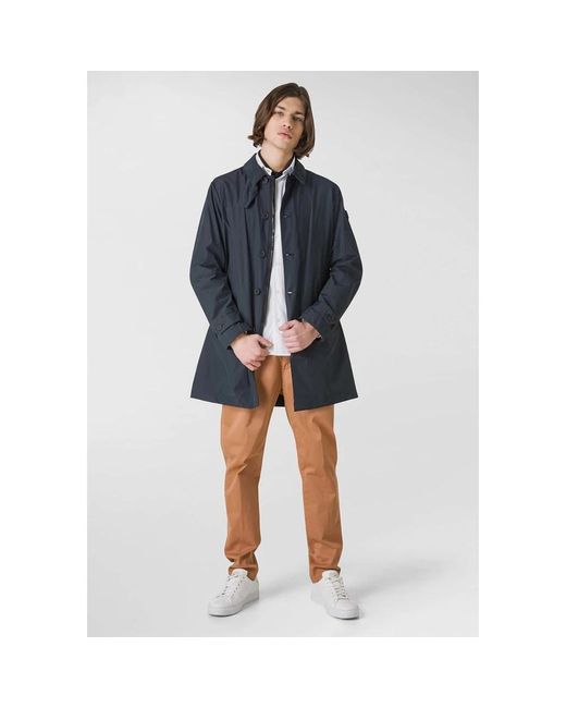 Peuterey Blue Single-Breasted Coats for men