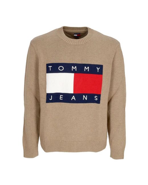 Tommy Hilfiger Vintage Camel Melange Baumwollpullover in Gray für Herren