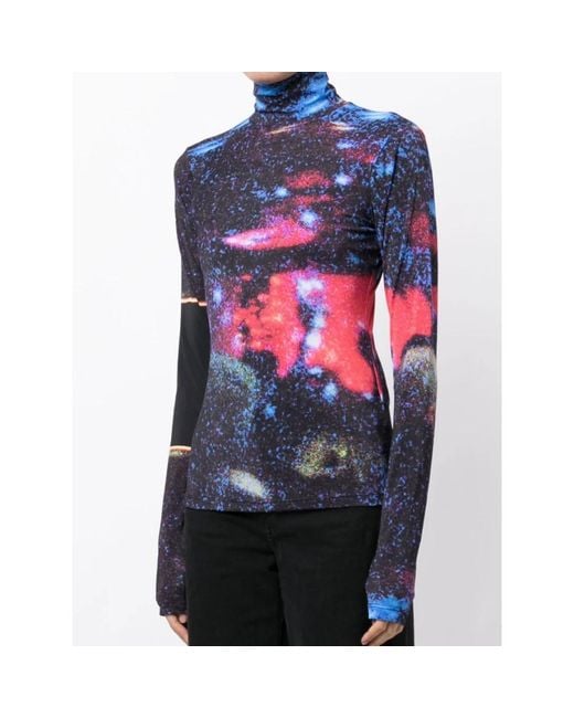 MM6 by Maison Margiela Blue Turtlenecks