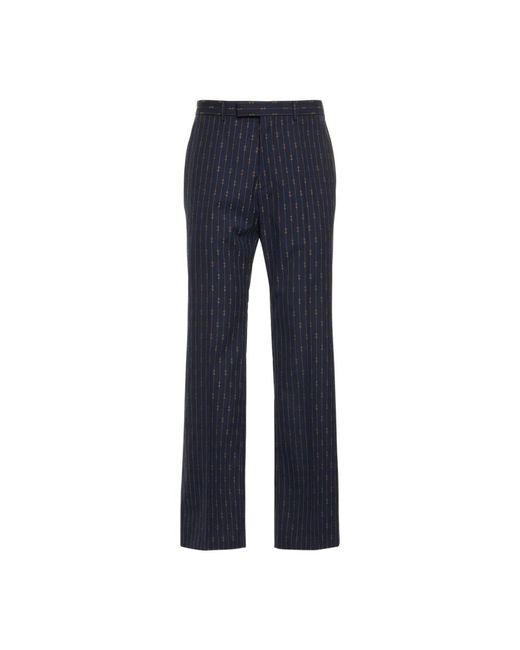 Gucci Blue Straight Trousers for men