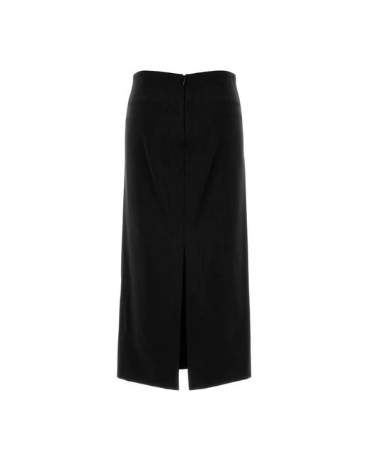 Jil Sander Maxi-Rok Met Split in het Black