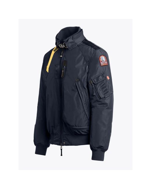 Parajumpers Jassen ,Blauw ,Nylon Blauw Grafiet Gewatteerd Jack Met Embleem in het Blue voor heren