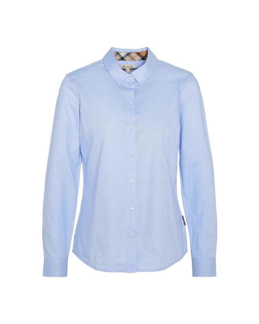 Barbour Overhemden ,Blauw ,Katoen Katoenen T-Shirt Met Stijl Lsh 1409 in het Blue