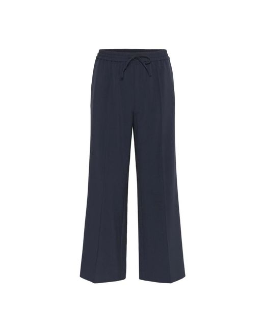 Part Two Wide Trousers in het Blue