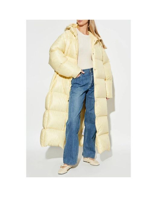Jil Sander Yellow Daunenmantel