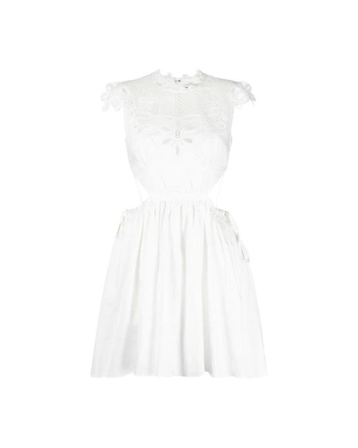 Self-Portrait White Short Dresses