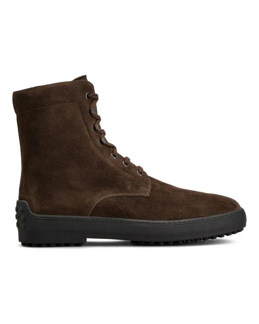 Tod's Brown Lace-Up Boots for men