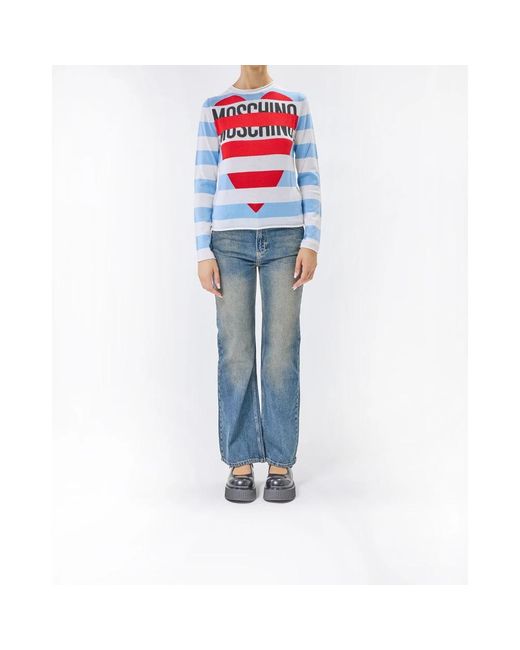 Moschino Blue Round-Neck Knitwear