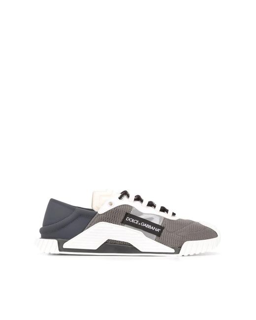 Dolce & Gabbana Graue Mesh-Sneakers Aw25 in White für Herren