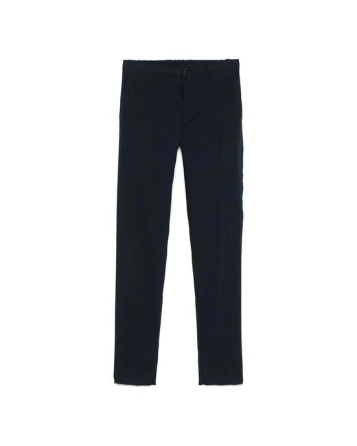 Incotex Broeken ,Blauw ,Katoen Stretch Katoenen Broek Met Zakken in het Blue voor heren